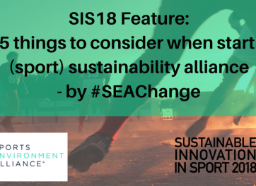 Top 5 things to consider when starting a (sport) sustainability alliance - by #SEAChange
